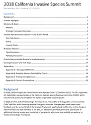 Invasive Species Summit Report (2018)
